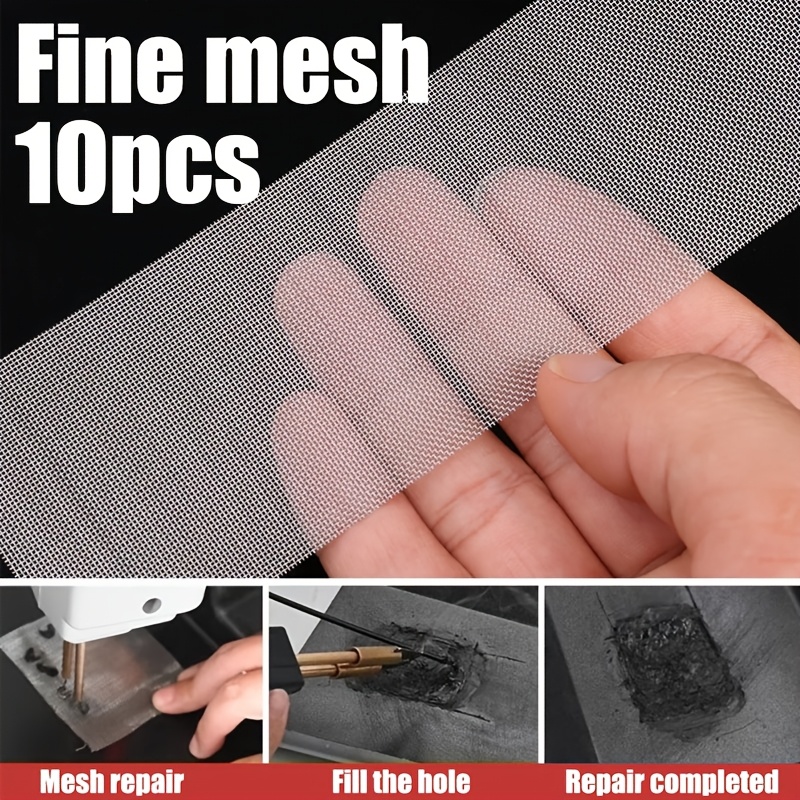 TEMU 10pcs Of Metal Repair Nets For Repairing Car Bumpers, Plastic Holes And . Adjustable Welding Nets. Suitable For Car Repair Welding Machines.