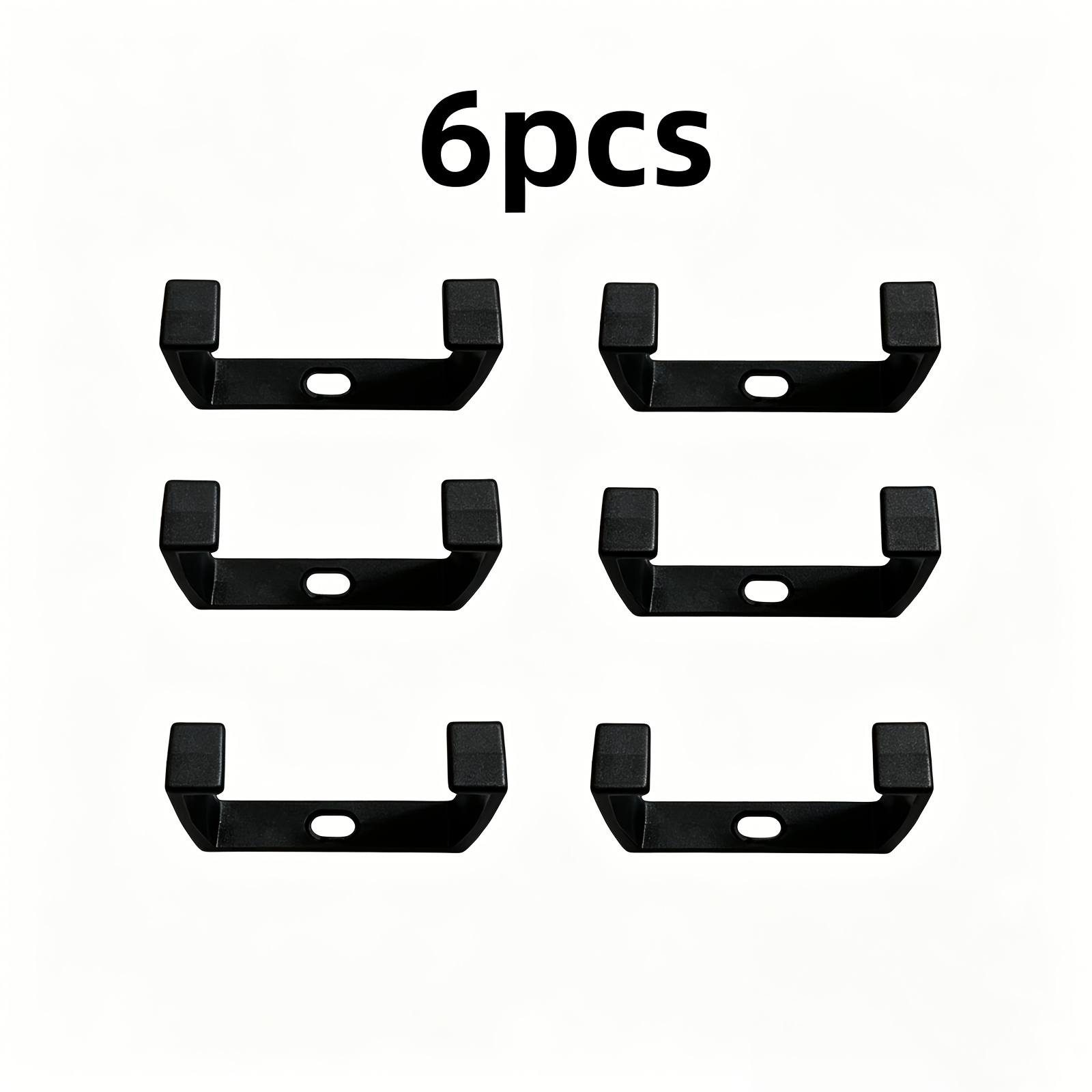 TEMU 6pcs Protector Holder Wall-mounted/drill-mountable Power Outlet Bracket, 3d Printed Plastic Socket Organizer With Suitable For Home Office, ,