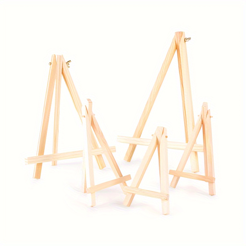 

Mini Wooden Display Easel: Perfect For Small Artworks - 3 Legged Tabletop Art Frame Stand