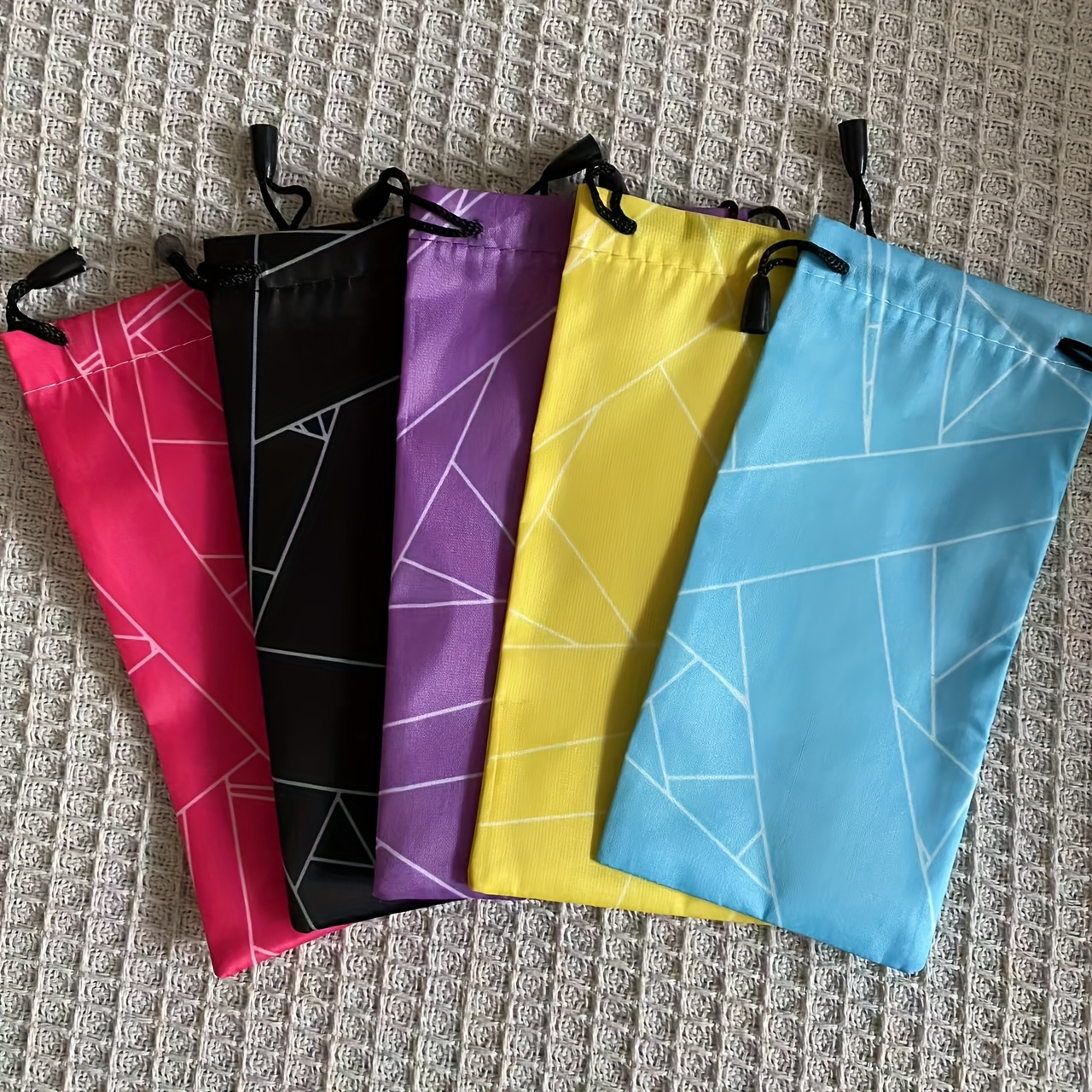 TEMU Bolsa de Microfibra de 5 piezas y 1 pieza (para solteros) - Estuche Compacto y de Moda para Gafas, Auriculares, Pequeño y Retráctil (7.1x3.5