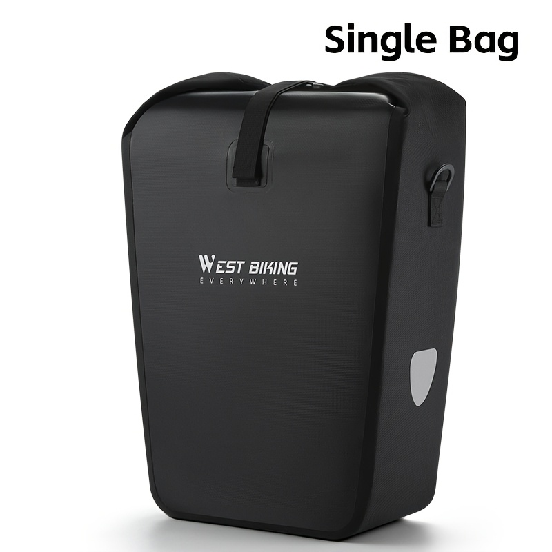 Image of West Biking Full Waterproof Bike Bag 25l Large Capacity Trunk Pannier Long Travel Double Side Bag Quick Release Cycling Rear Seat Bag