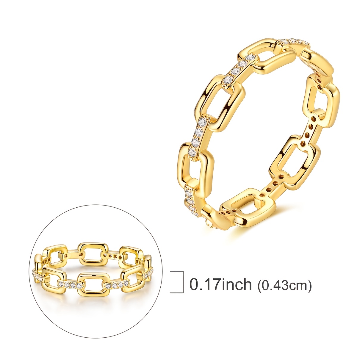Women's Elegant Chain Ring for Daily Wear