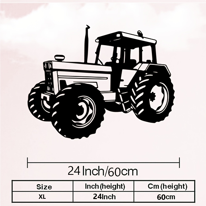 TEMU Wall Sculpture, 1pc Modern Tractor Metal Wall Art, Modern Tractor Statue Mural, Perfect For Farmhouse, Outdoor Fence, Outdoor Space Decor, New