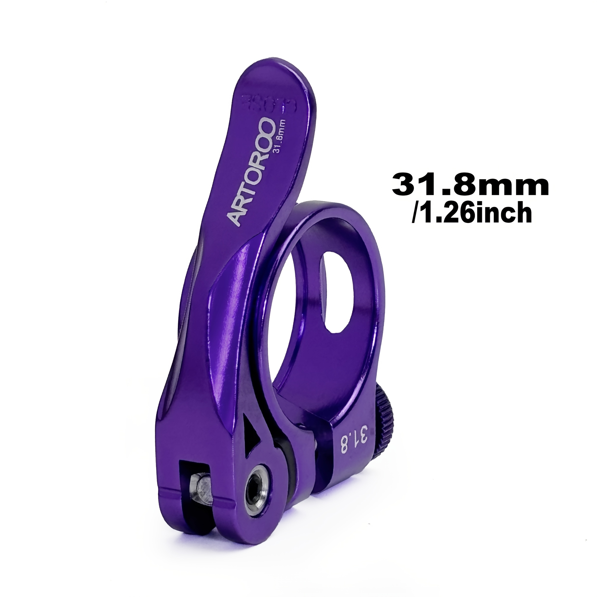 TEMU 1pc Artoroo 31.8mm/34.9mm Road Bike Seat Post Clamp, Mountain Bicycle Aluminum Alloy Seatpost Clamp Release Seat Clamp Bicycle Additions