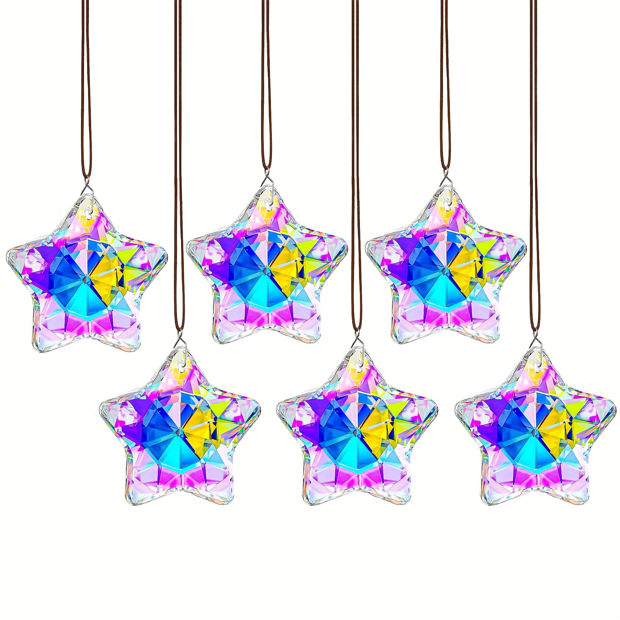 TEMU A Collection Of 6 1.8-inch Ornaments, Designed As Prism Decorations For Christmas Trees, Suitable For Weddings, Parties, And Home Decor,