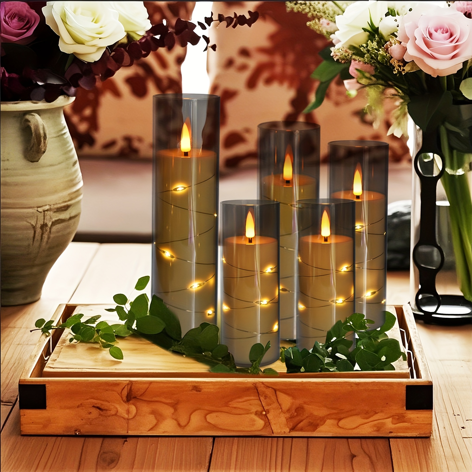 Flikkerende Vlamloze LED Kaarsen met Afstandsbediening en Timer,