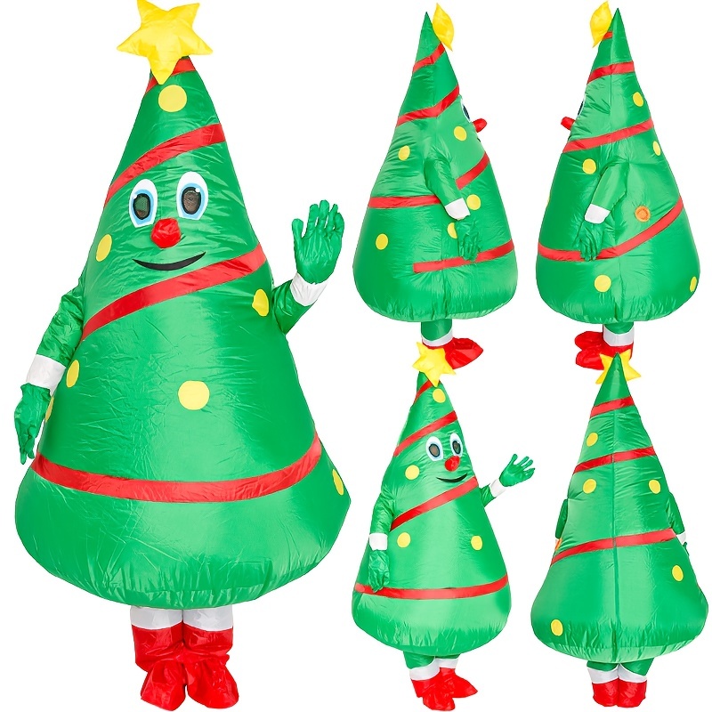 an inflatable christmas tree costume festive attire holiday - Temu