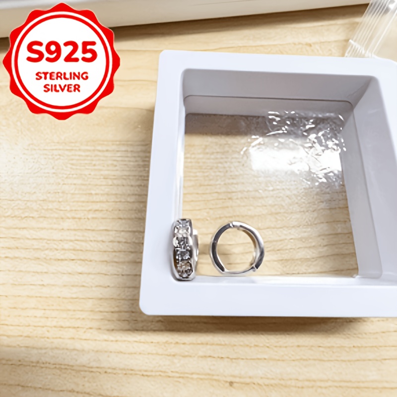 S925 Silver Rainbow Synthetic Zirconia Earrings, Colorful Design