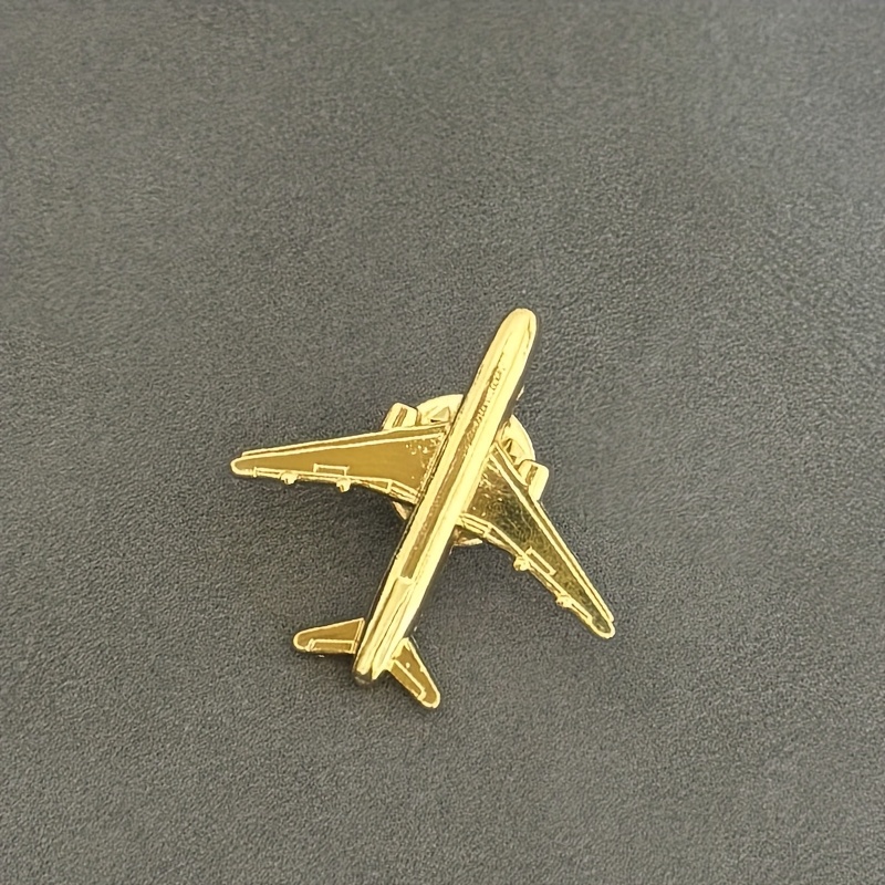 TEMU Elegante broche de metal de avión para hombre - de de avión vintage, accesorio único para moda y fiestas, regalo de Navidad