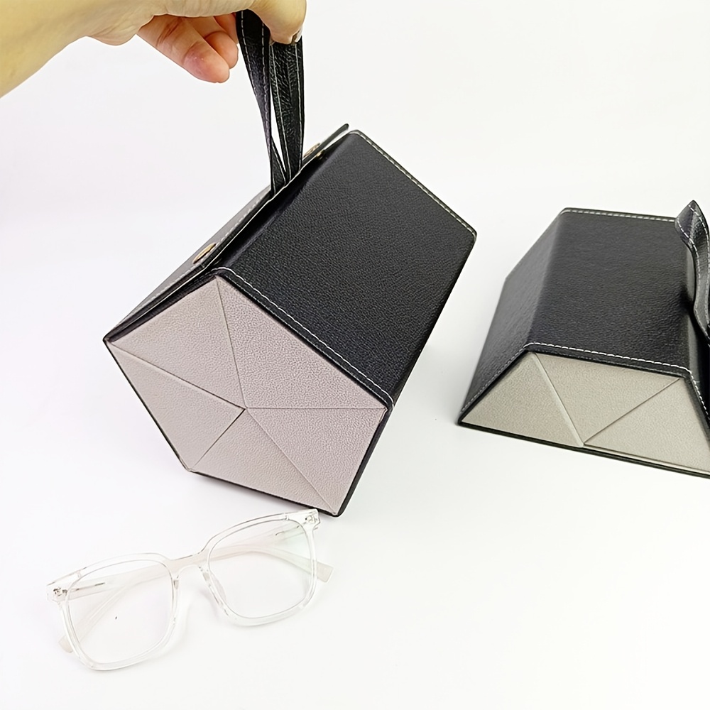 TEMU Étui à lunettes à compartiments pour lunettes, lunettes de mode et boîte de rangement à panneaux pliants