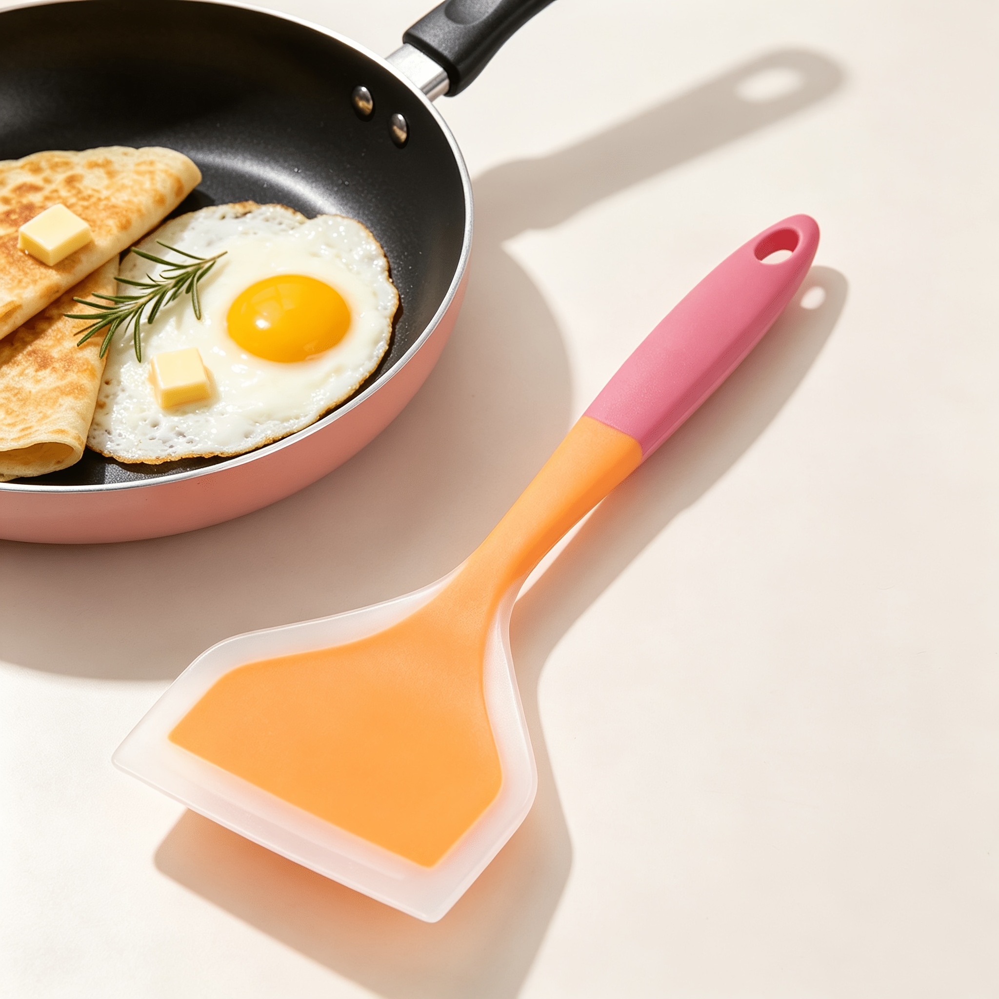 2pcs Silicone Cooking Scraper Spatula Set