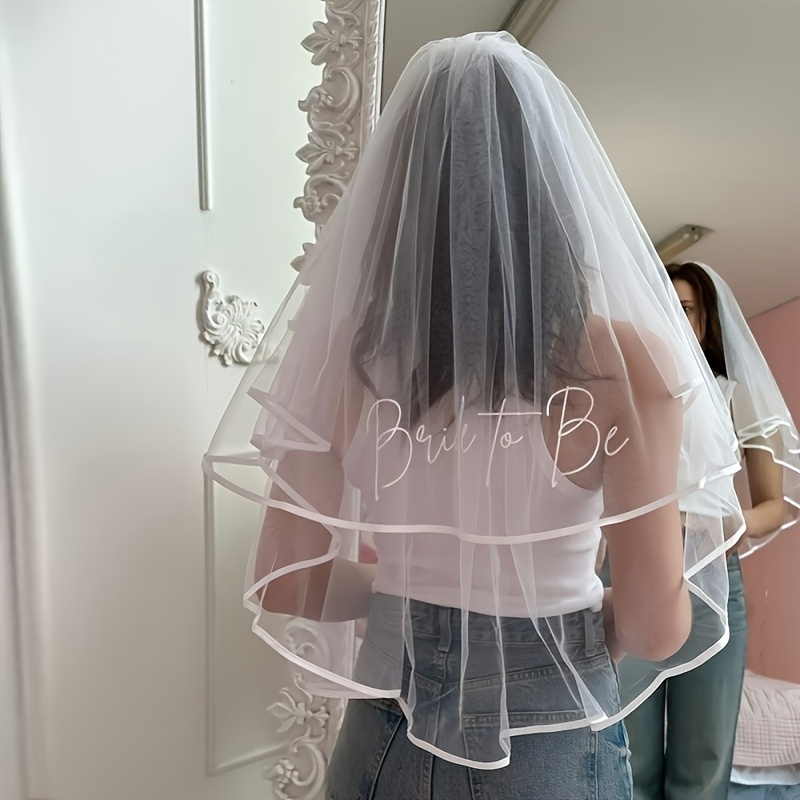 ?Romantic Luxurious Double Layer Design Bridal Veil with Sturdy metal Comb ?Romantic Luxurious Double Layer Design Bridal Veil with  main image 4