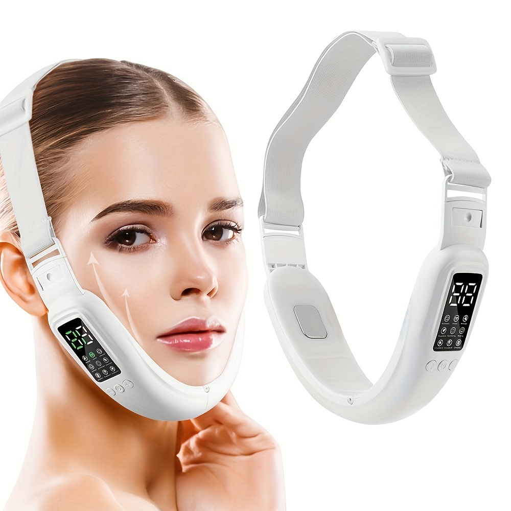 

Rechargeable Facial & Neck Massager - Double Chin Reducer, Skin Tightening Device With Usb Charging