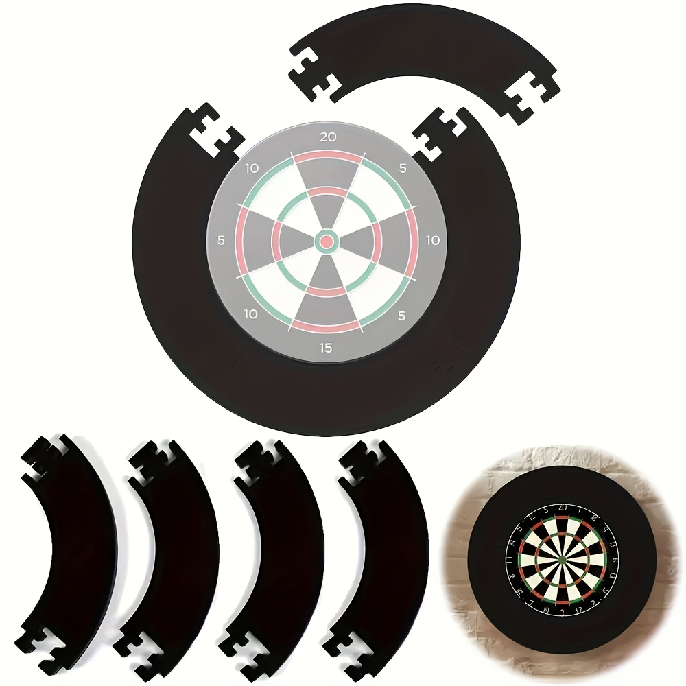 A Black Dartboard Holder Made of EVA Foam for Wall Decoration, Featuring a Protective Pad That Easily Snaps Onto a Standard Dartboard. It Includes a Easy-To-Install Protective Ring And Can Serve As a Wall Sticker, Making It a Great Gift for Parents