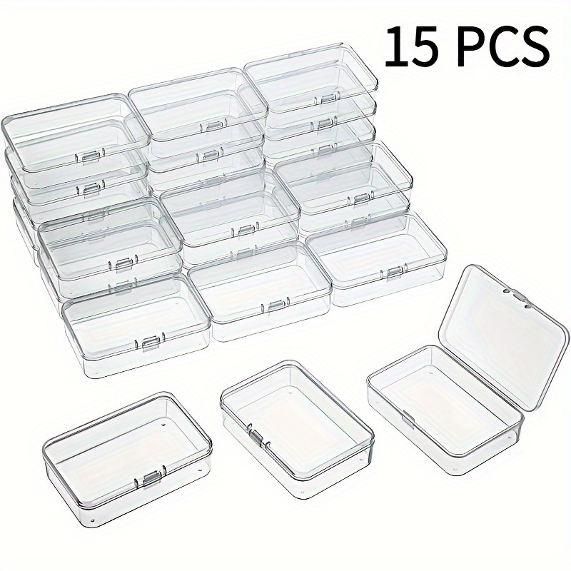 

24pcs Rectangle Plastic Storage Hinged - For , Craft Supplies & Jewelry Display Packaging