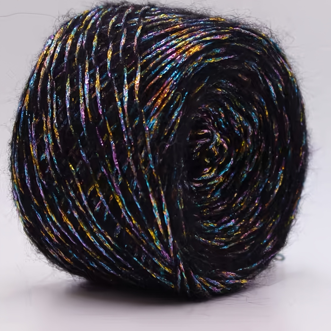 1pc 50g. Wool Mohair Shiny Thread Golden Silvery Thread Knitting Needle Crochet Diy, Scarf, Clothing Thread Hand-spun Shiny Mohair Knitted