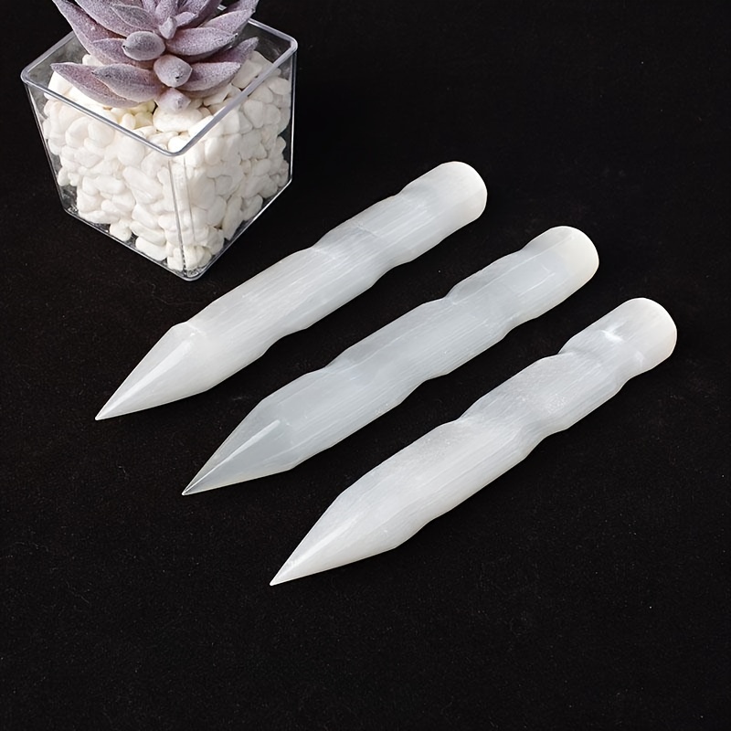 

Selenite Wand: 14-14.5cm (5.51-5.70inch), 90-95g (0.198-0.209lb), 2cm/0.787inch - ,,, And Home Decor