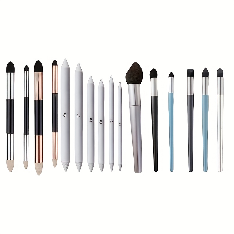 E-shop 16-teiliges Kunst-Auswischset – Sortierte Mischwerkzeuge zum Zeichnen & Skizzieren, inklusive -Auswischern, Mischstäbchen und Pinseln, ideal für