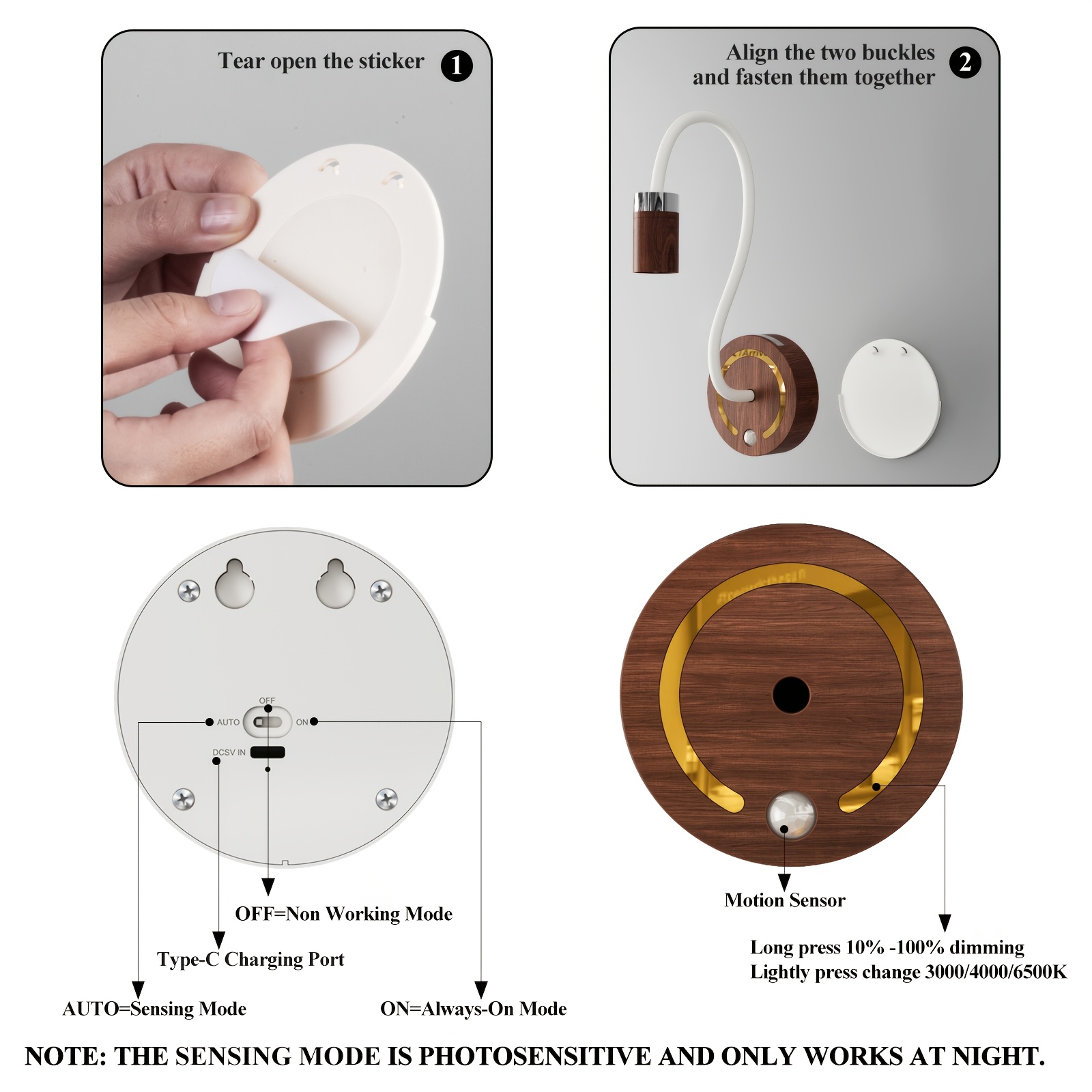 LED Smart Light with Adjustable Focus and Motion Sensor