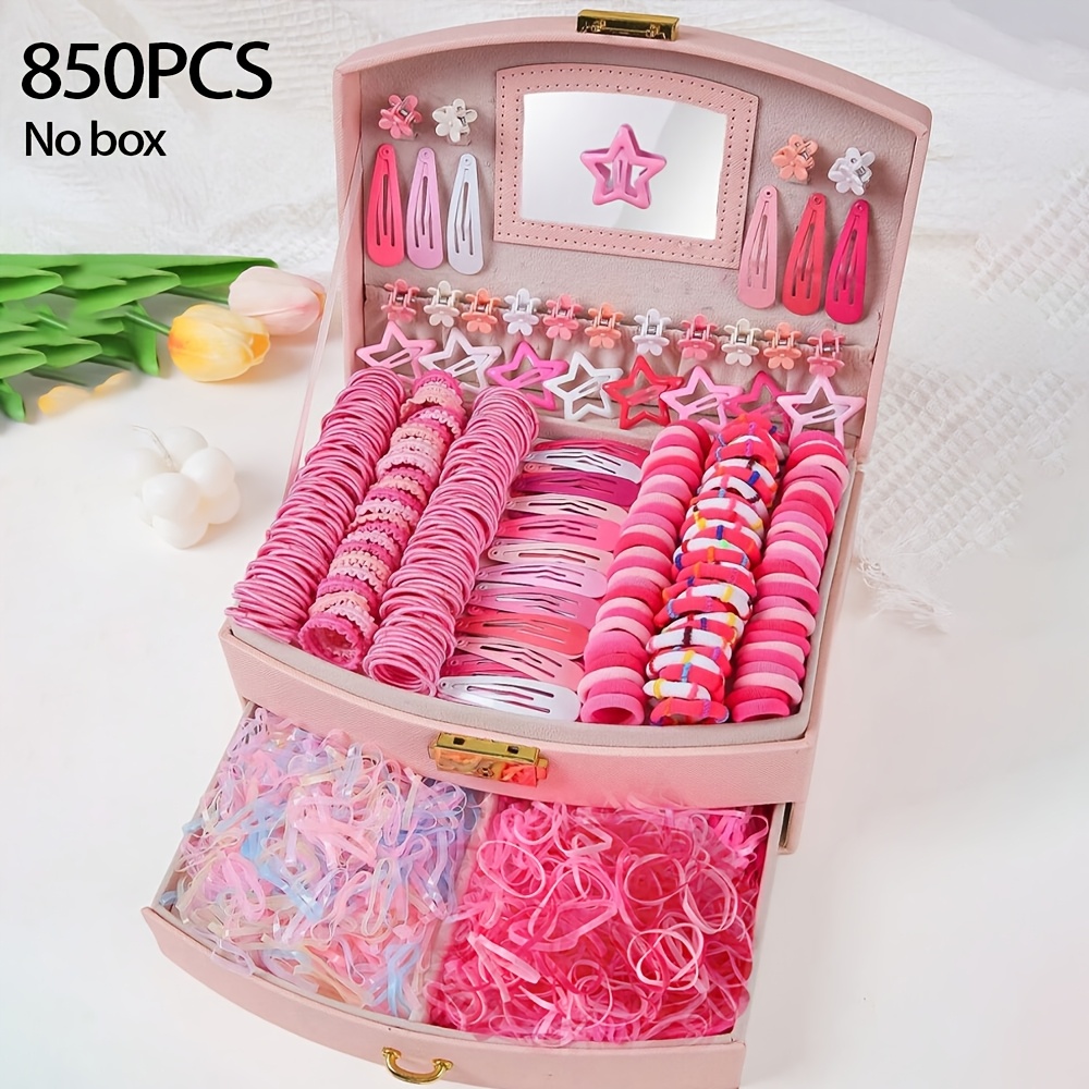 850pcs Princess Style Hair Accessory Set