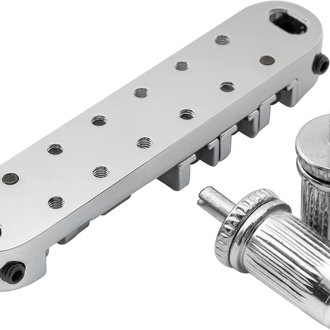 Epiphone Les Paul SG Style Guitar Locking Roller Bridge - Tune-O-Matic Tremolo System with Locking Mechanism, Heavy-Duty Staggered Design, 51.5mm Replacement Bridge for SG-335/Les Paul Guitars (Compatible with Epiphone Models