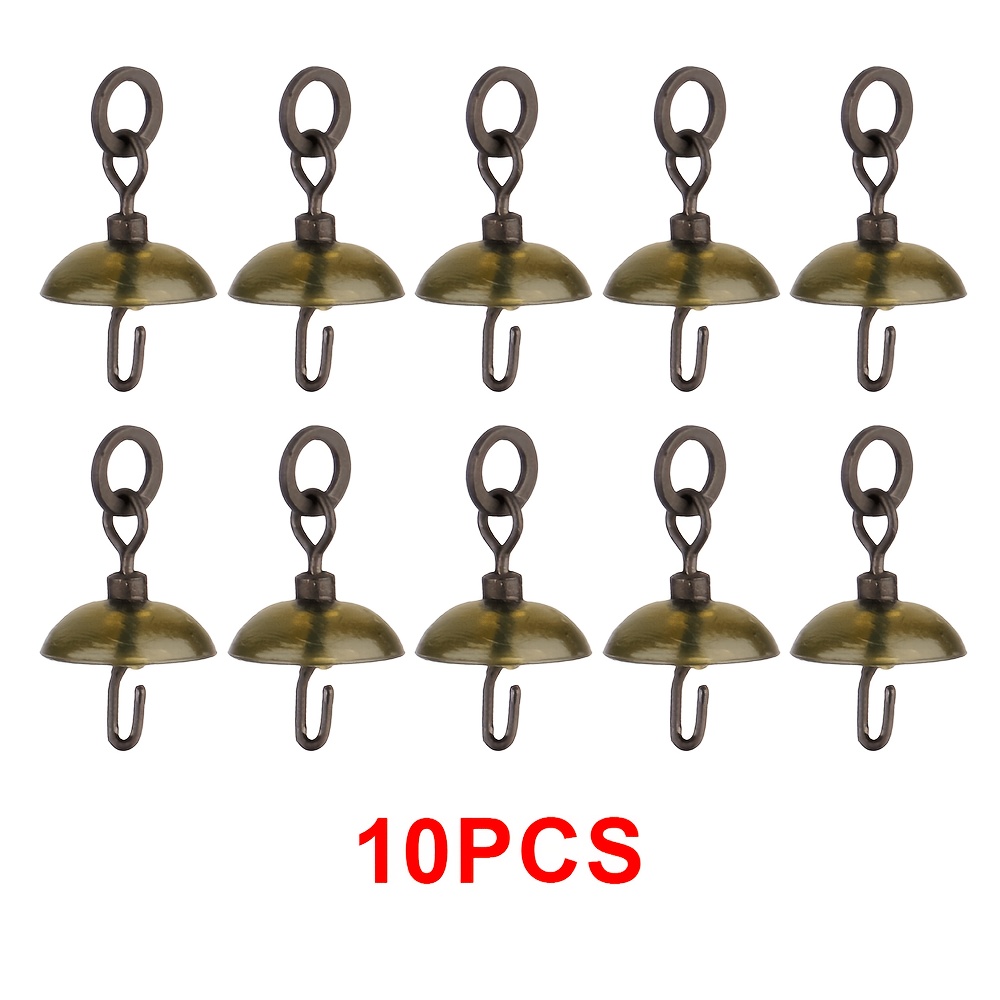 TEMU HIRISI 10 stuks 1.35Cm Boilie Stops voor Karpervissen, Paraplu Aas Retainer met Wisselaar, Rig Maken Tackle voor Karpervissen