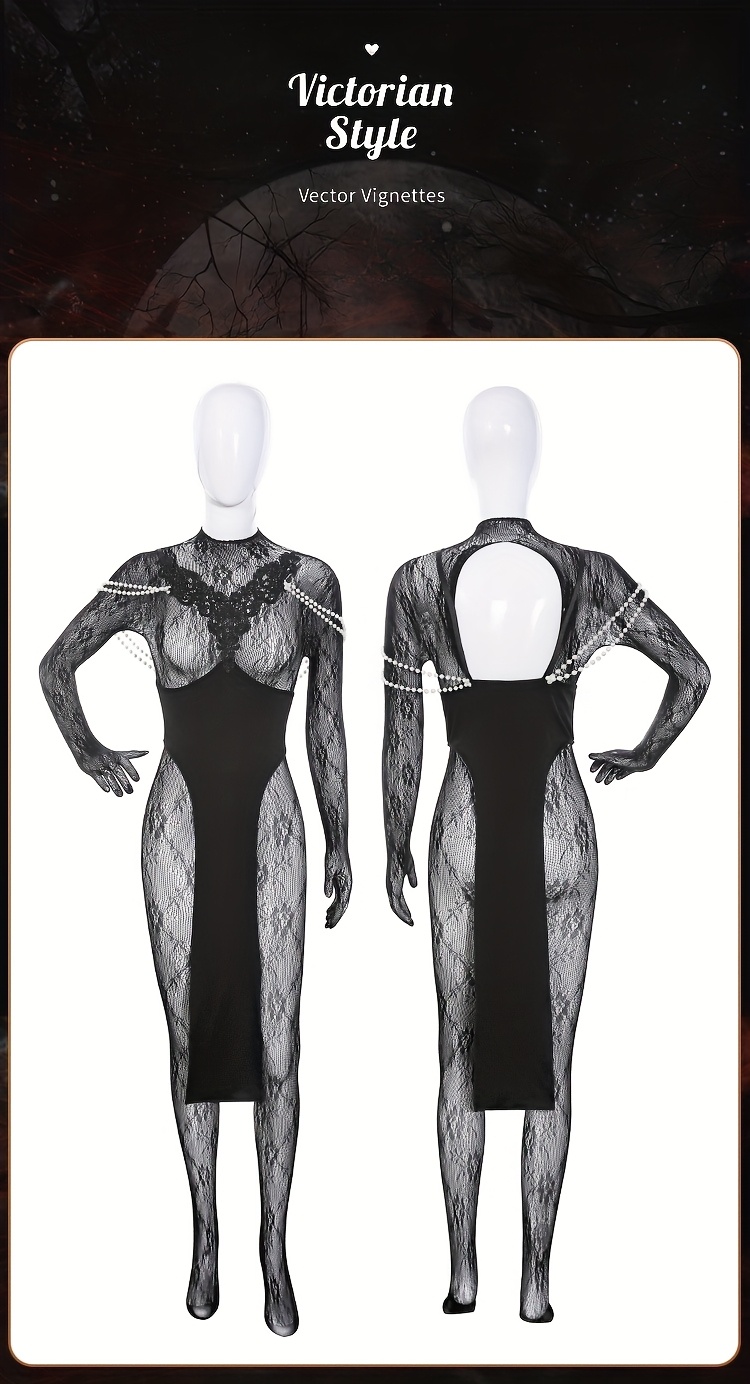 Castle Feast See-Through Temptation Halloween Set Ladies Erotic Lingerie Sexy