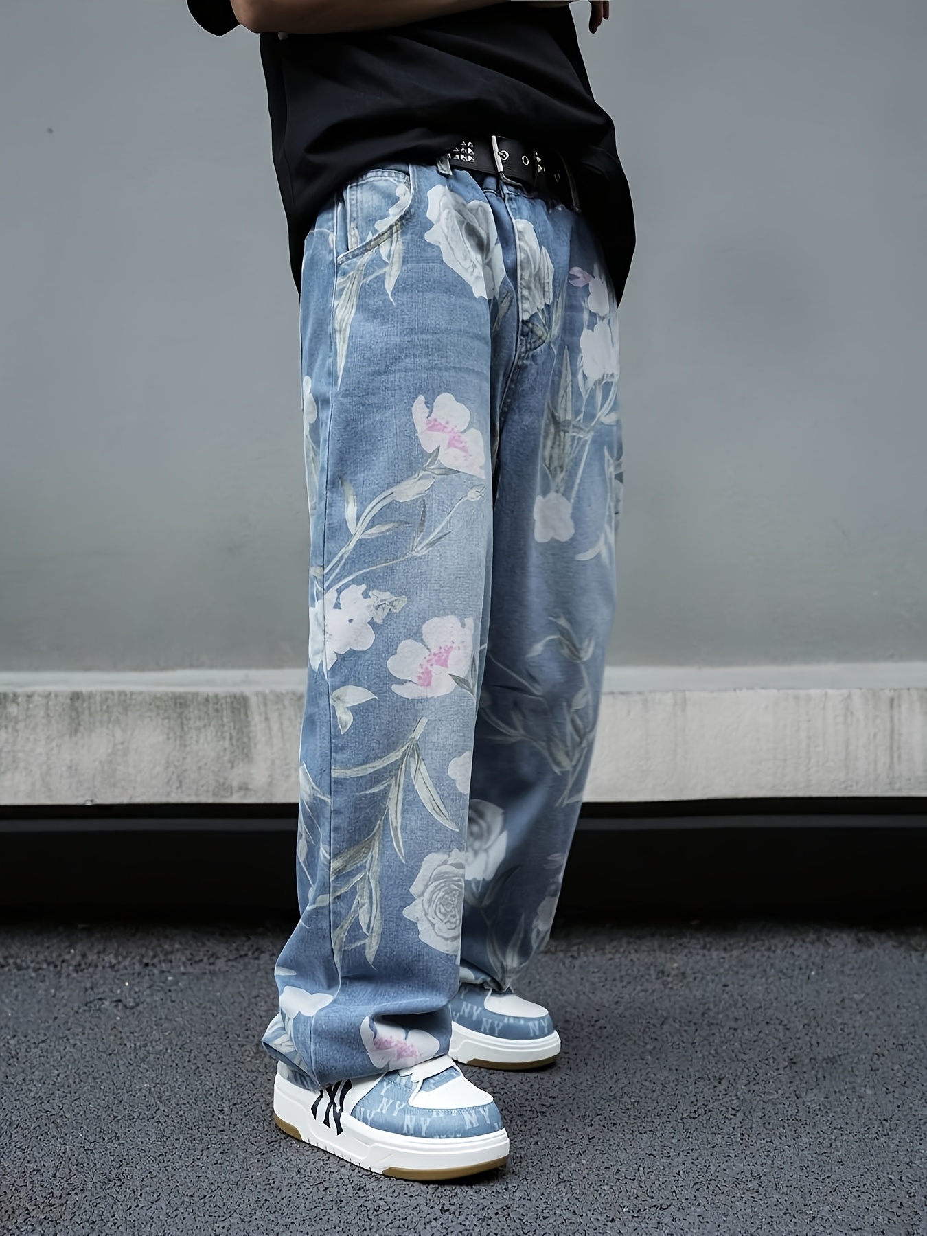 mens floral jeans pockets | Temu Mauritius
