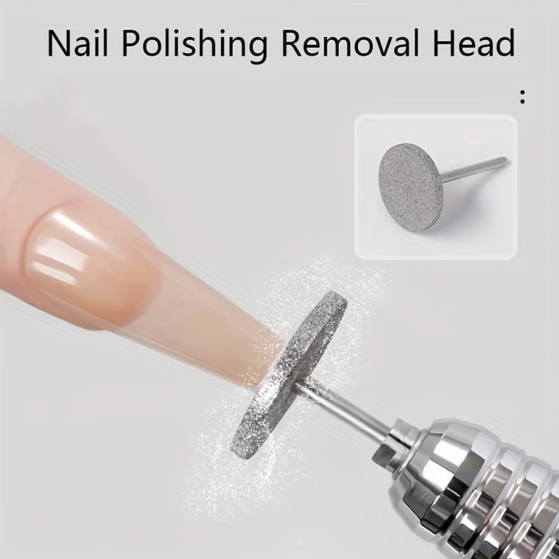 

Manicure Flying Saucer Polishing Head T Round Metal Polishing Short Nail Tip Trimming Polishing Tool Nail Drill Bits