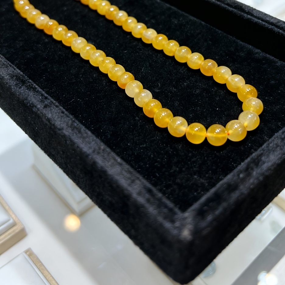 Women's Bold Yellow Agate Necklace, Statement Style