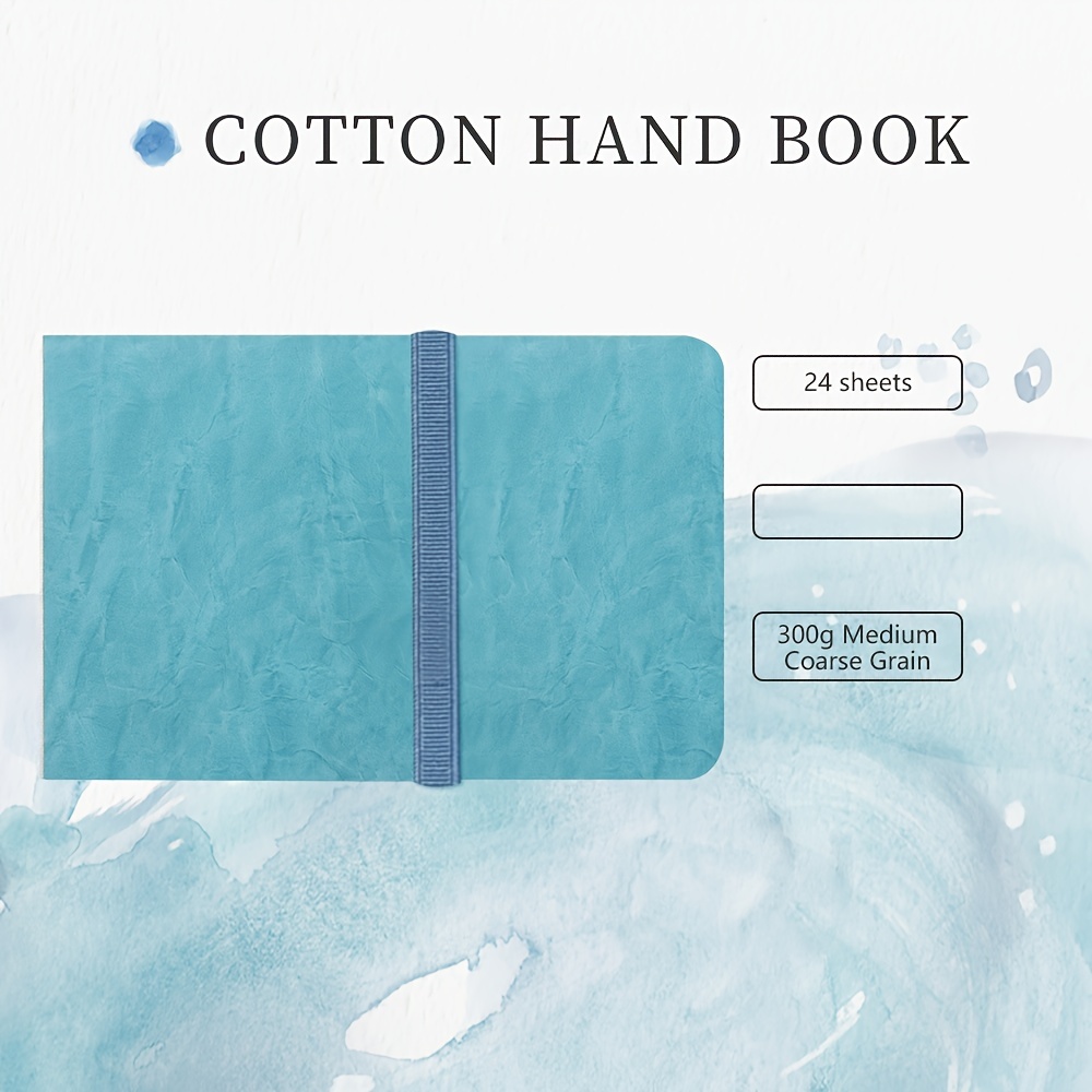 Seamiart Potentate Blue Color Watercolor Journal Drawing Book Hand Notebook 300gsm Cold Press For Art Supplies