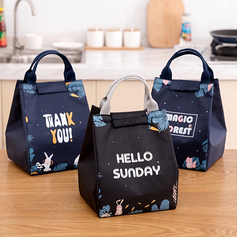 1pc cartoon insulated lunch bag cartoon themed insulated lunch bag aluminum oxford cloth leakproof thickened portable lunch tote hand washable for picnic bento box storage details 15