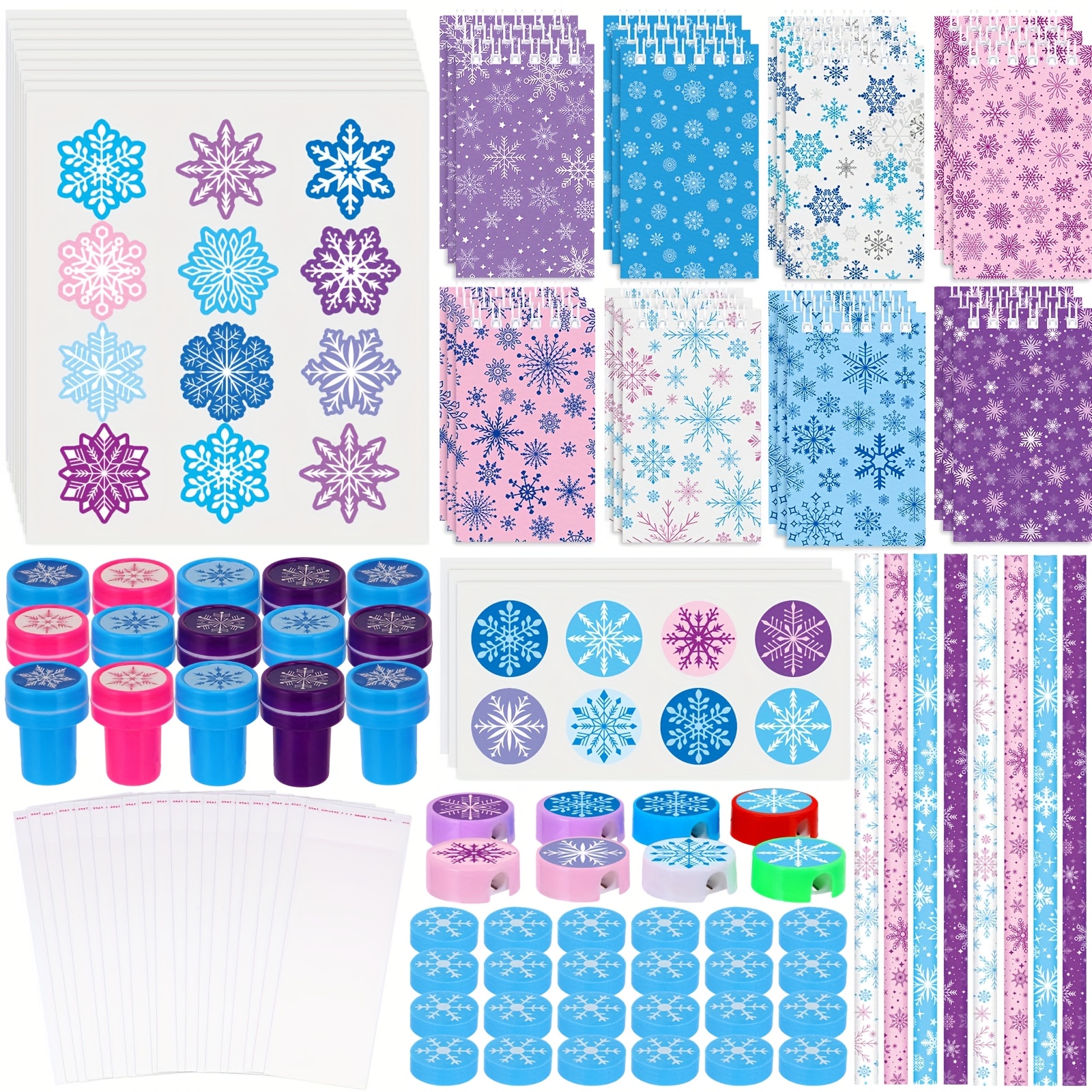 TEMU 192pcs Christmas School Stationery Set Classrooms Exchange Stationery Gifts Party Favors Class Prizes Notebooks Pencils Sharpener Erasers