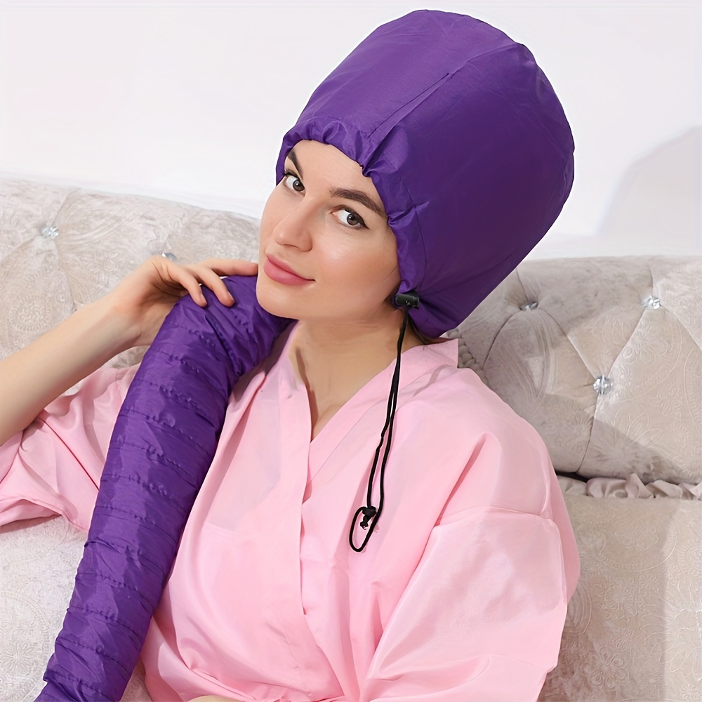 Image of Hair Dryer Bonnet, Soft Bonnet Hair Dryers For Women, Portable Hair Drying Nursing Cap Barbershop Salon Hat Supply Cap Hair Care Cap Hairdressing Tool Warm Air Drying Bonnet