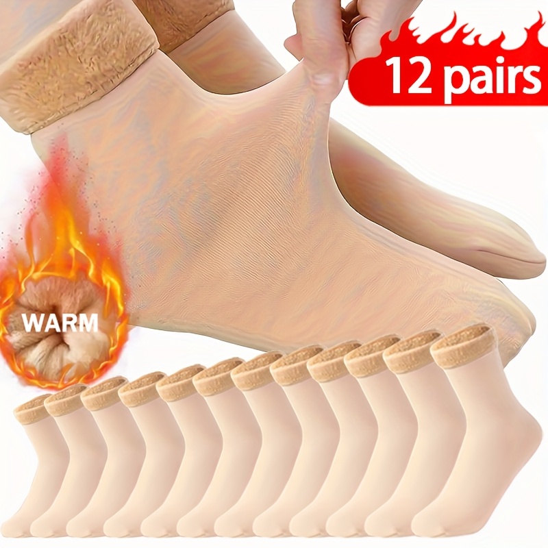 12 Pairs Winter Warm Comfortable Sports Socks, Unisex