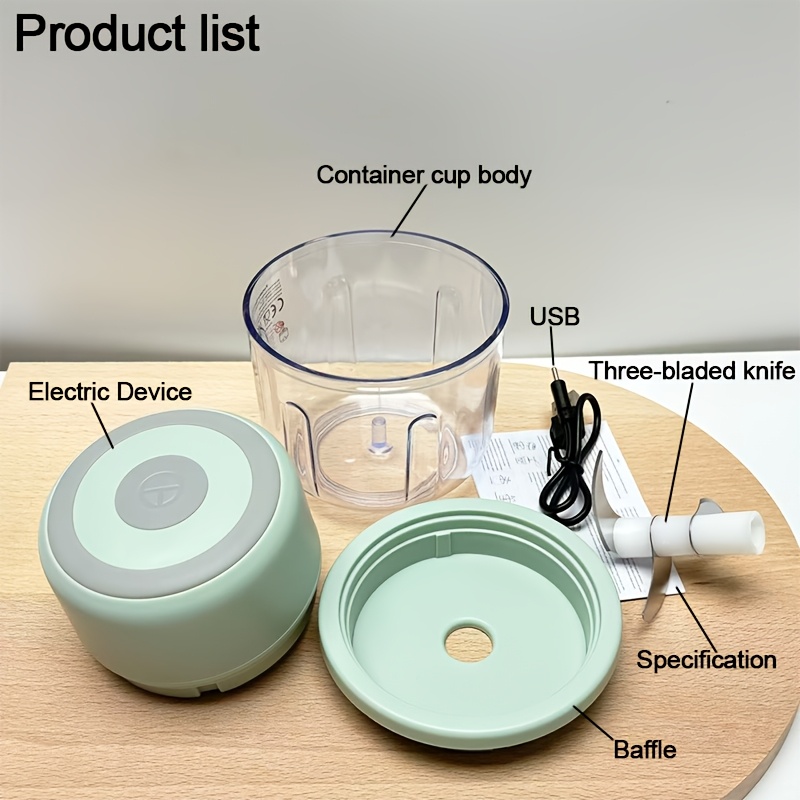 TEMU A Set Of Electric , Portable Cordless Mini Food Processor, Rechargeable Vegetable Chopper Blender, Suitable For Nuts, Chili Peppers, Onions,