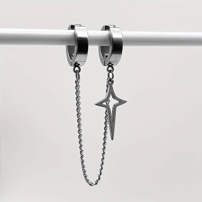 Hip-Hop Style Personalized Chain Pendant Design Earrings