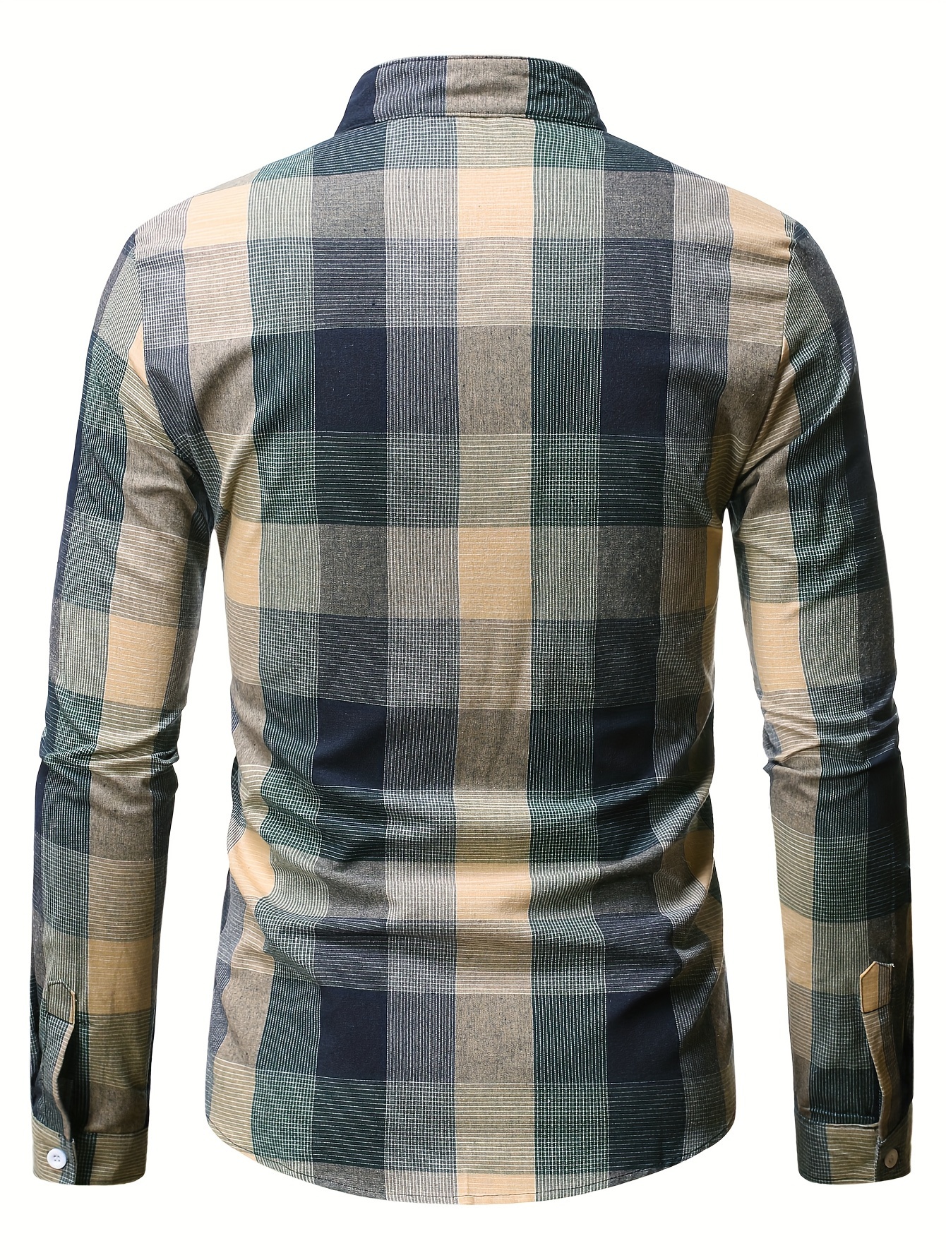 Camisa de Hombre Clásica a Cuadros de Manga Larga con Botones, Diseñada para Ropa de Exterior de Primavera y Otoño, Camisa Casual de Hombre a Cuadros de Manga Larga, Camisa Casual de Hombre a Cuadros de Manga Larga, Elegante y Sencilla, a la Moda y Versátil, Adecuada para Citas, Ocasiones Sociales y