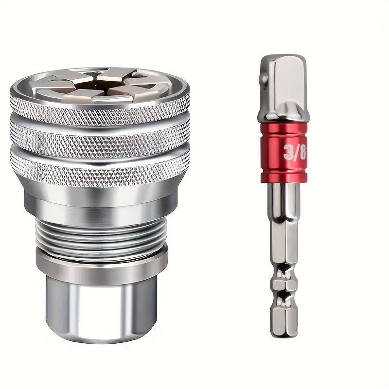Image of Universal Adjustable Socket Wrench, Fits For Standard Metric 10-19mm, 3/8''-3/4'' Ratchet Wrench, 2023 New Adjustable Drive Socket Wrench Sleeve For 3/8" Drive Ratchet Torque Wrench And Power Drill
