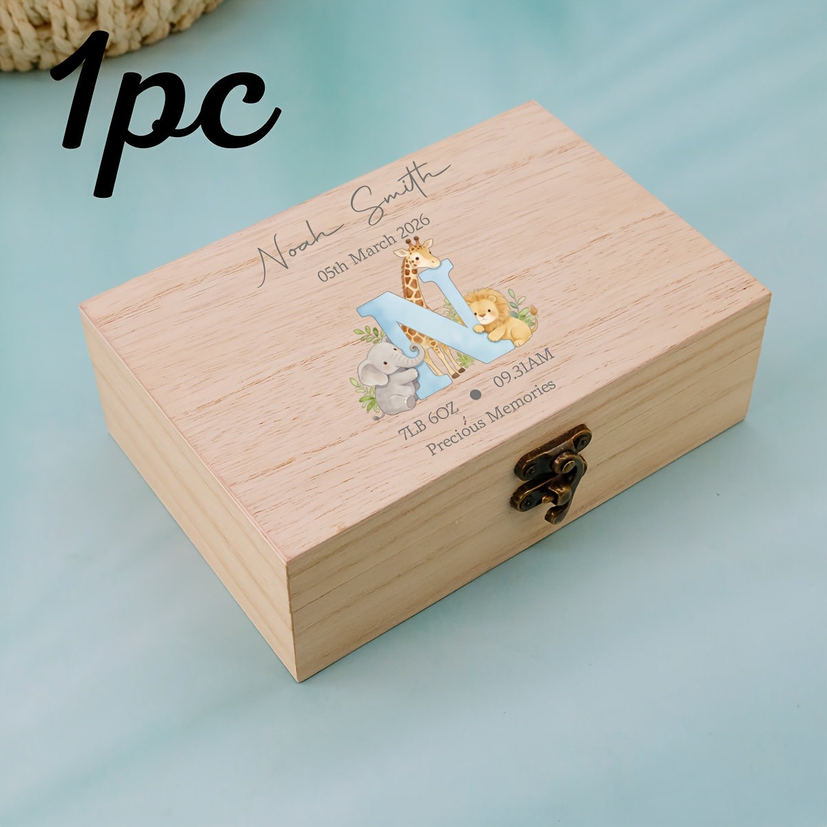 TEMU Wooden Memorial Box A21 - A Customizable Animal Keepsake Box, Personalized Wooden Storage Box, A Gift To Commemorate Important For Family