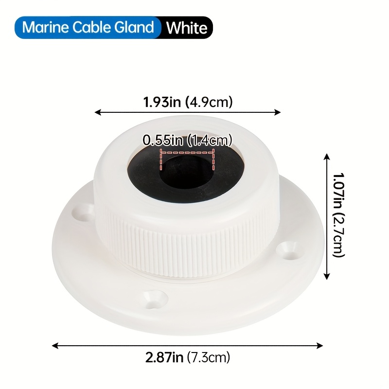 TEMU Marine Cable Gland Waterproof Abs Plastic - , Seal For Boats, Yachts, Rvs, Solar Panels, And Electrical Wiring