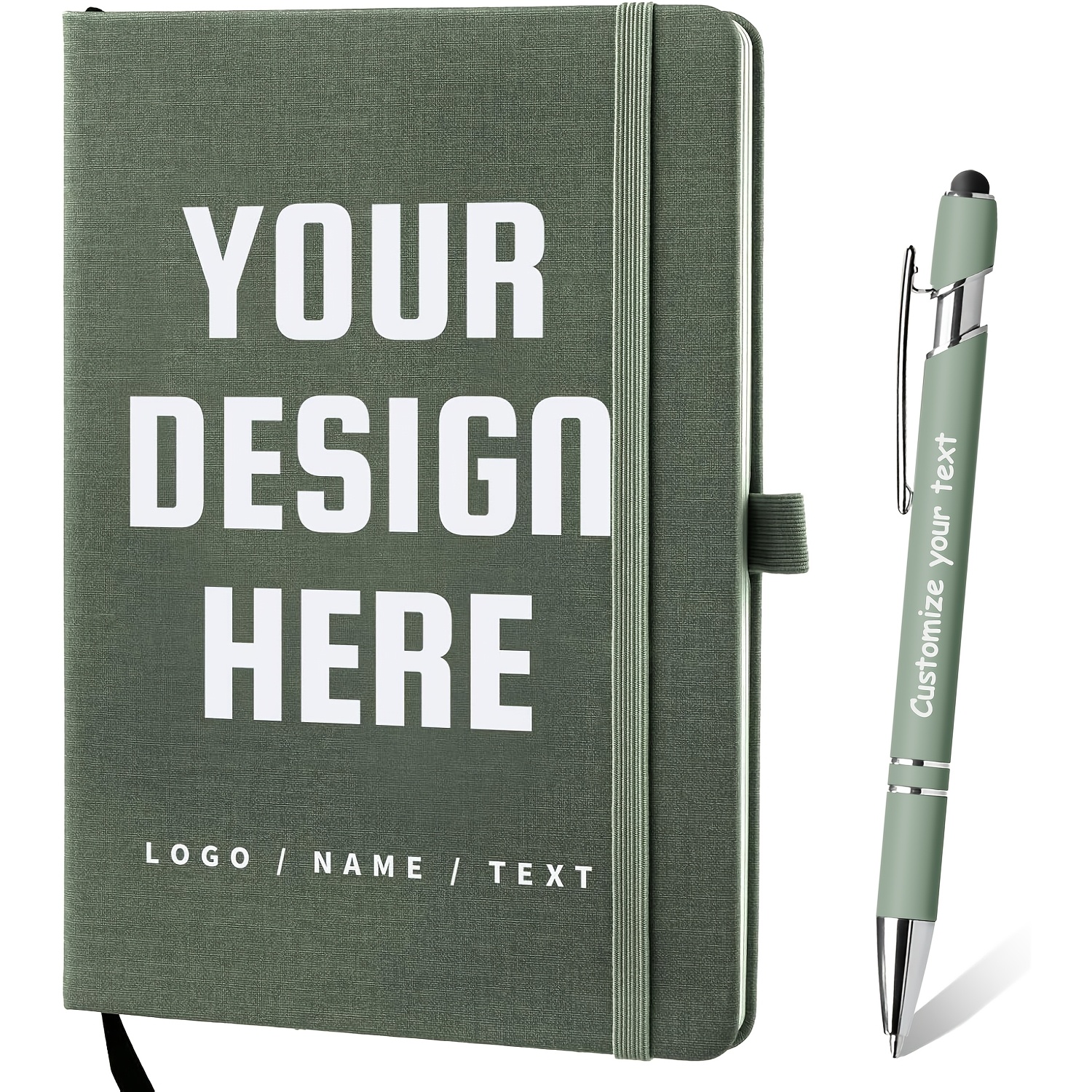 TEMU 1 Set A5 Notebook With Pen, Printed With Logo, Text Or Images, Lined Diary Journal For Student Notes, Error Tracking, Office Documentation &