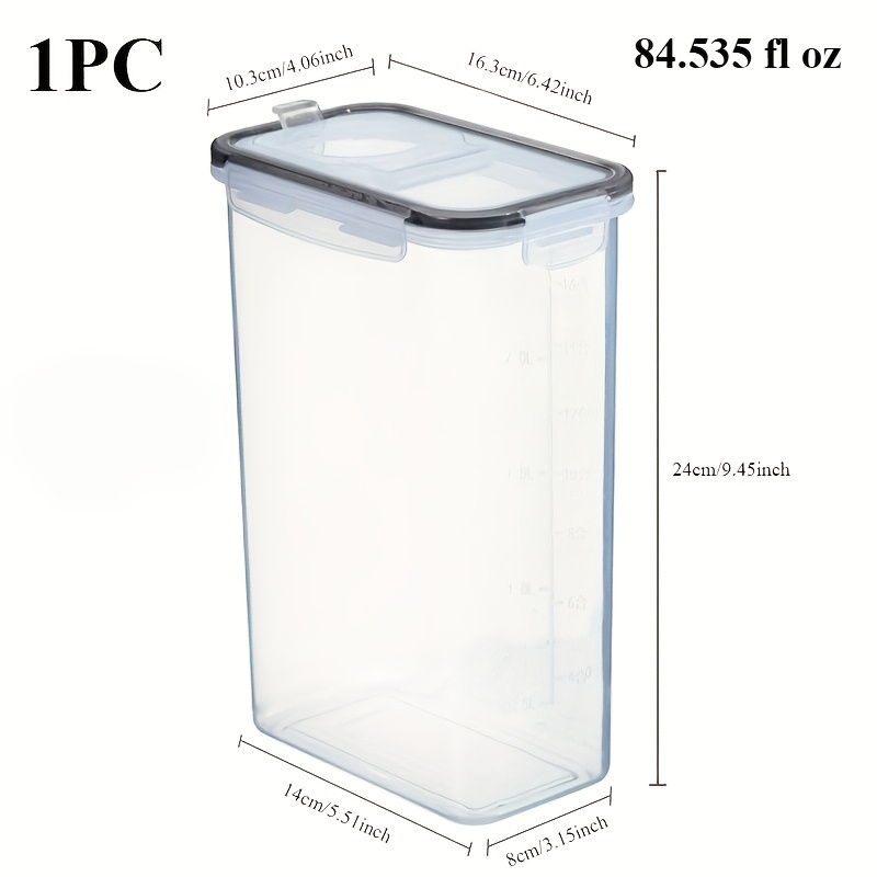 TEMU Large Capacity Cereal Storage Container - Airtight, Ideal For Snacks, Sugar, And Kitchen Organization