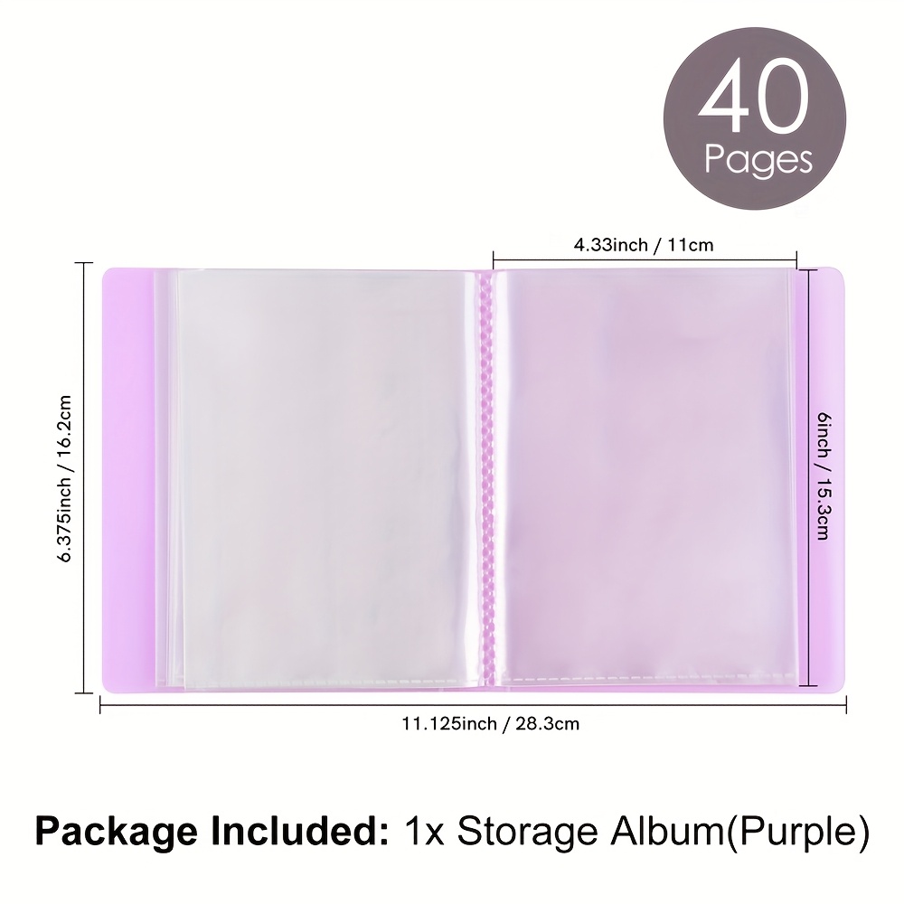 TEMU Álbum de Fotos de Plástico DESIGN A6 con 40 Páginas - Carpeta Organizadora de Pegatinas de Vacaciones para Suministros Escolares y de Oficina,