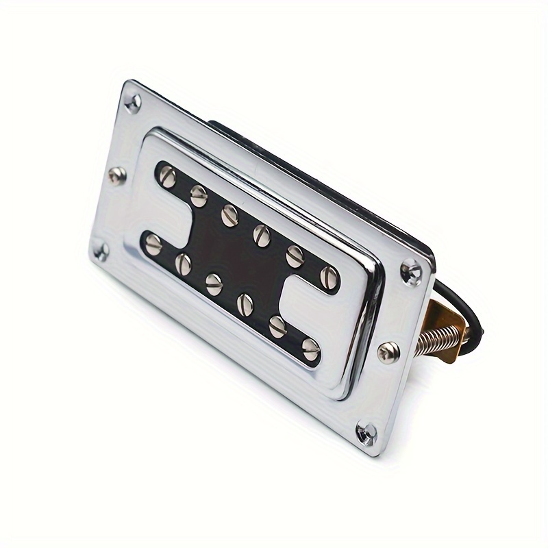 RB Style Mini Humbucker Pickup, 12-Hole, 72x32mm, for Rickenbacker Style Guitar, Chrome/Golden, Electric Guitar Accessory, Metal Body, No Power, Wireless