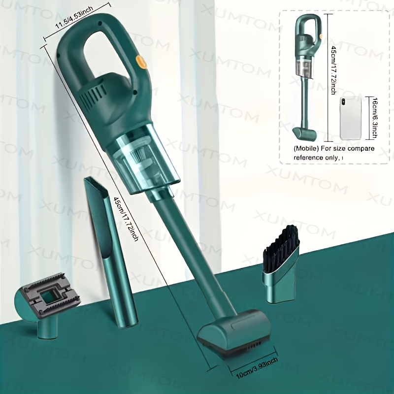 Aspiradora de Mano Inalámbrica con Carga Inalámbrica, Aspiradora Portátil para Coches, con Potente Succión Ciclónica, Adecuada para Vehículos, Oficinas y Hogares, Diseño Multifuncional Lavable, Succión Potente, Perfecta para Navidad, San Valentín - Imagen 4