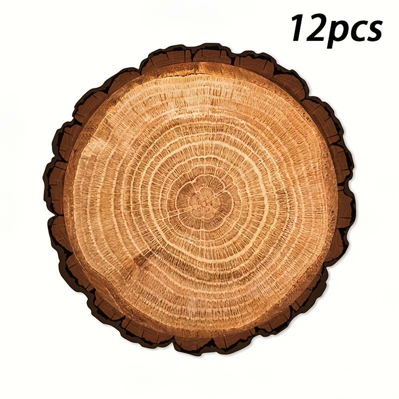 TEMU Mantel individual de papel con veta de madera vintage (estilo ) - Mantel versátil para celebraciones de , decoración de , pícnics, acampadas,