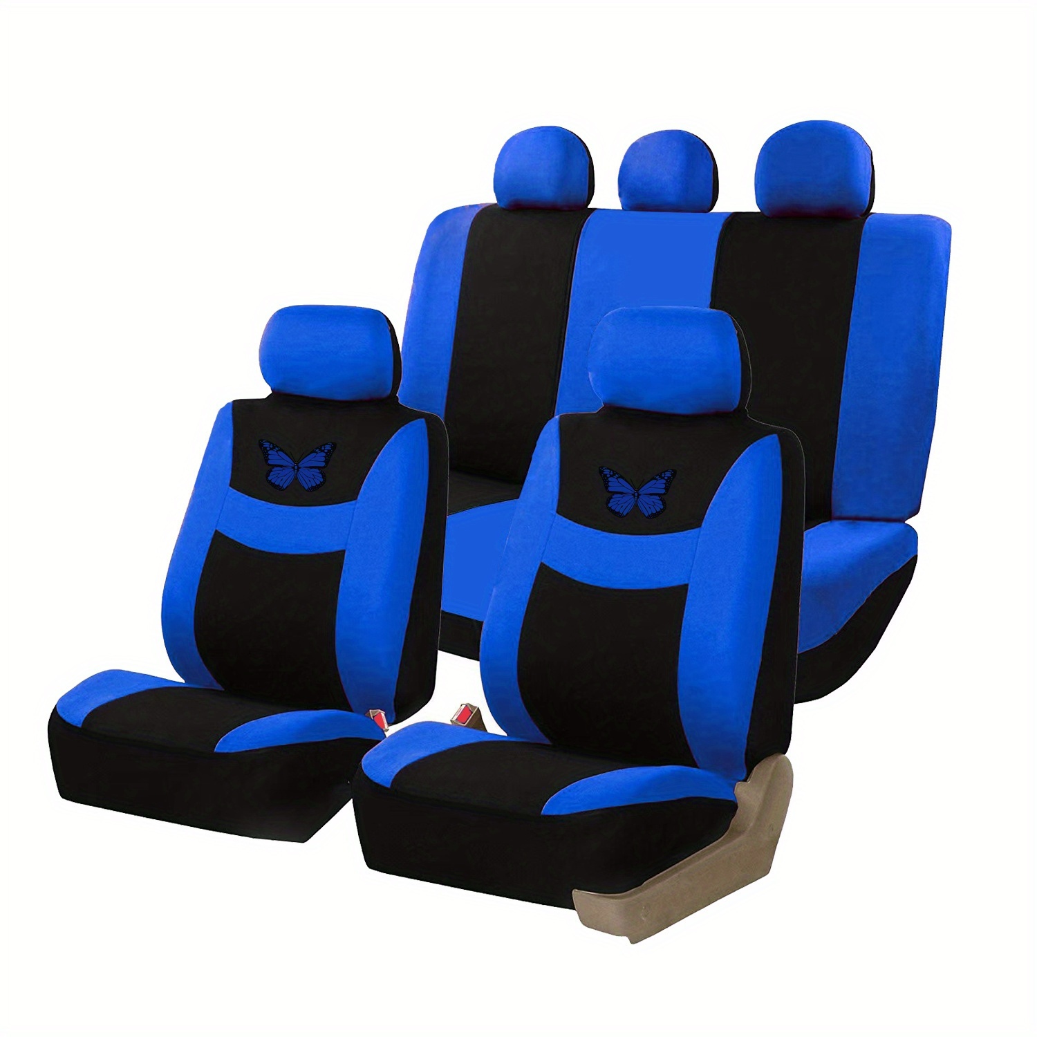 TEMU 5-seat Car Seat Covers With Heat-transfer Design, Fit For Compact, Sedan, And Suv Models, Use