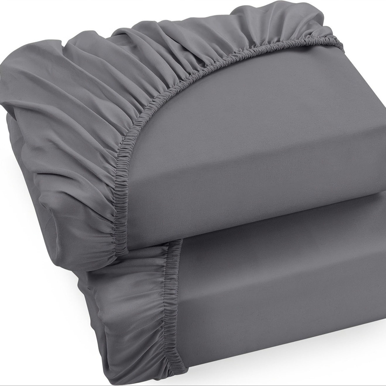 E-shop 2er-Pack 100% Baumwolle Jersey Spannbetttuch 130g/m², Vollbaumwoll-Spannbettlaken, 30cm Rock, Hypoallergen, Atmungsaktives Bettlaken, Geeignet