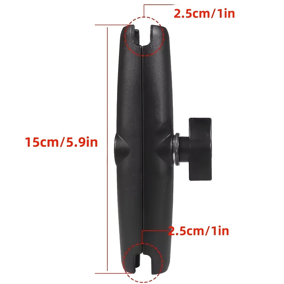 TEMU 25mm 1 Inch Ball Head Mounting Adapter 1/4 Thread Super Fixture Is Suitable For Motorcycle Riding Extended Action Mobile Phone Camera Bracket.